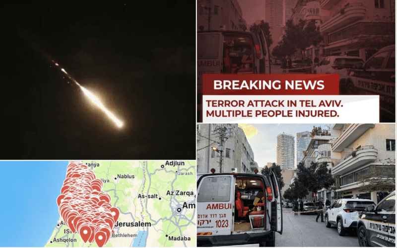 “Ceasefire Deal”: Islamic Terror Stabbing Attack In Tel Aviv, Yemen Fires Ballistic Missiles Into Israel